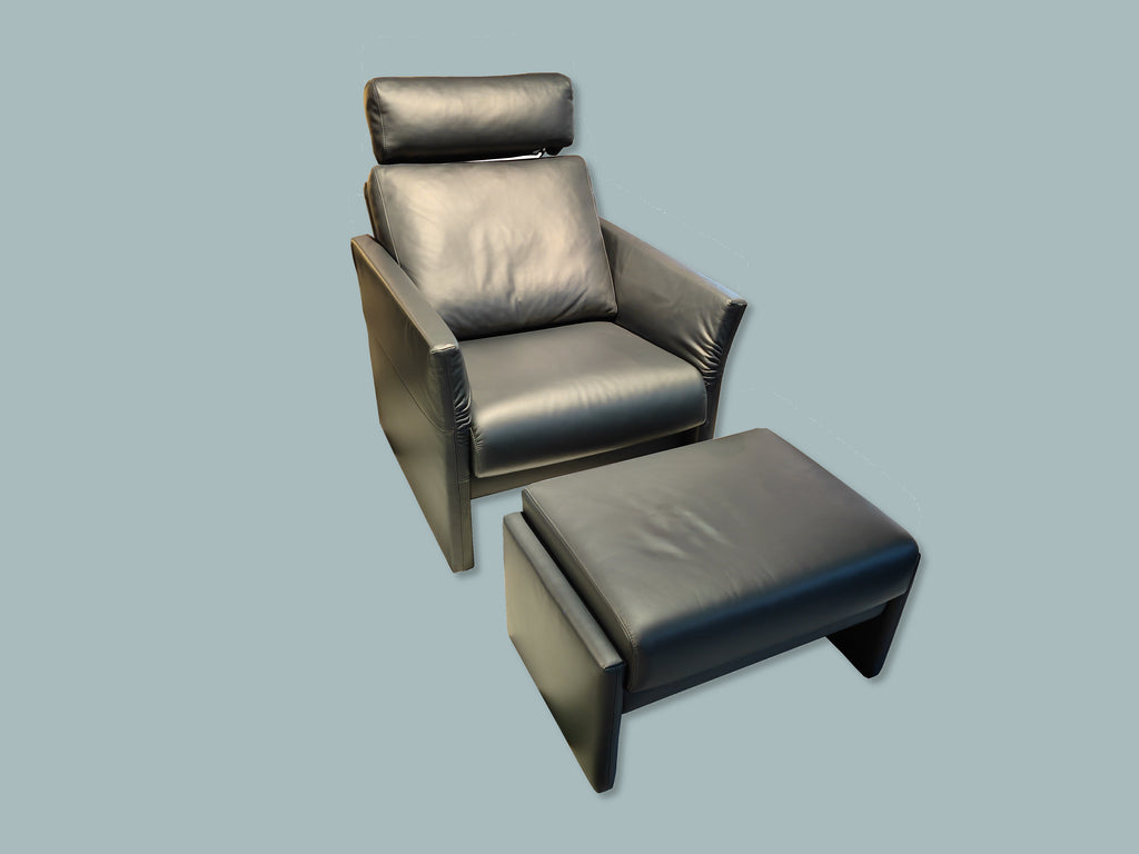 ER175 Varese Sessel mit Kopfstütze und Hocker