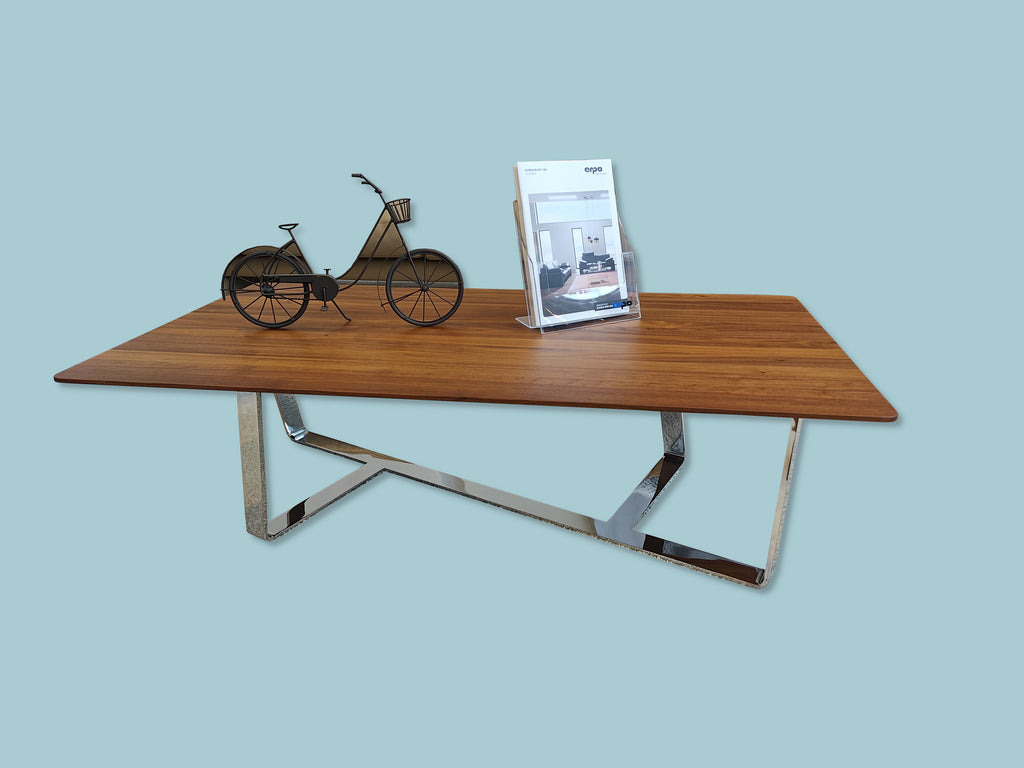 Couchtisch Holzplatte nussbaum 125 x 65 cm