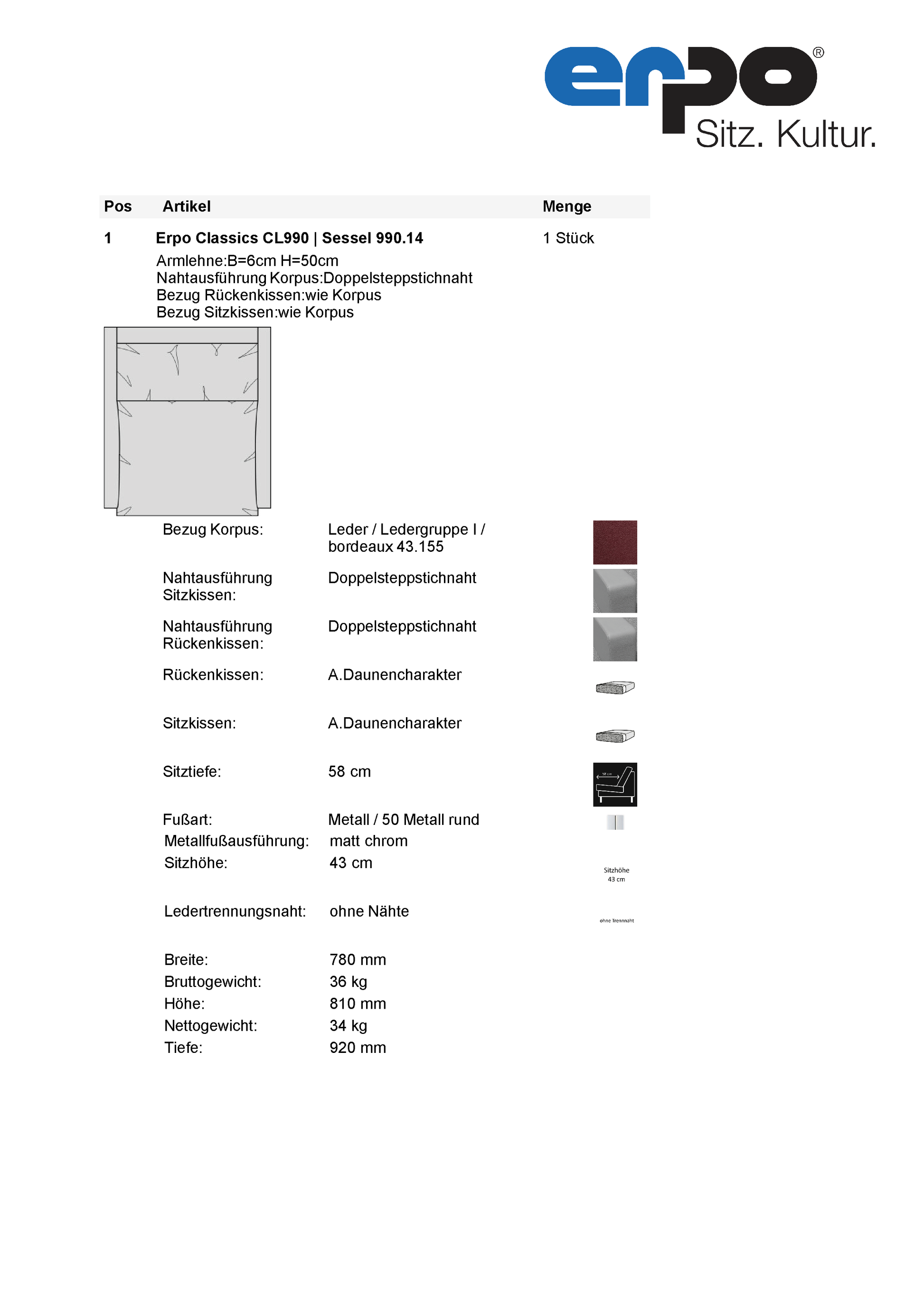 CL990 Sessel
