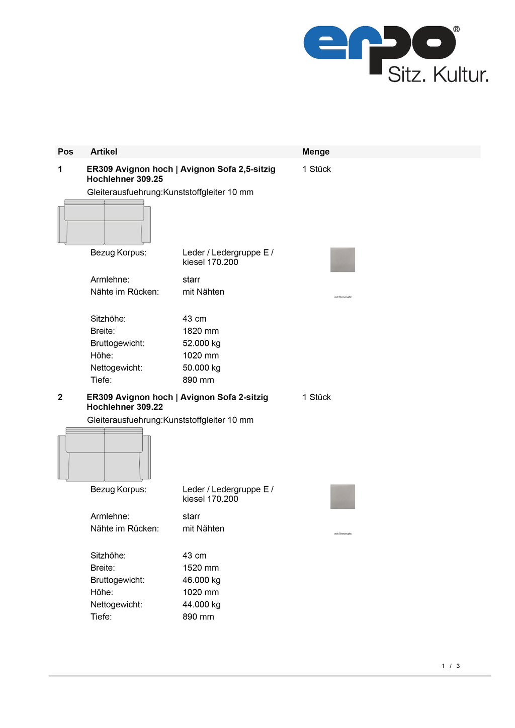 ER309 Avignon Sitzgruppe