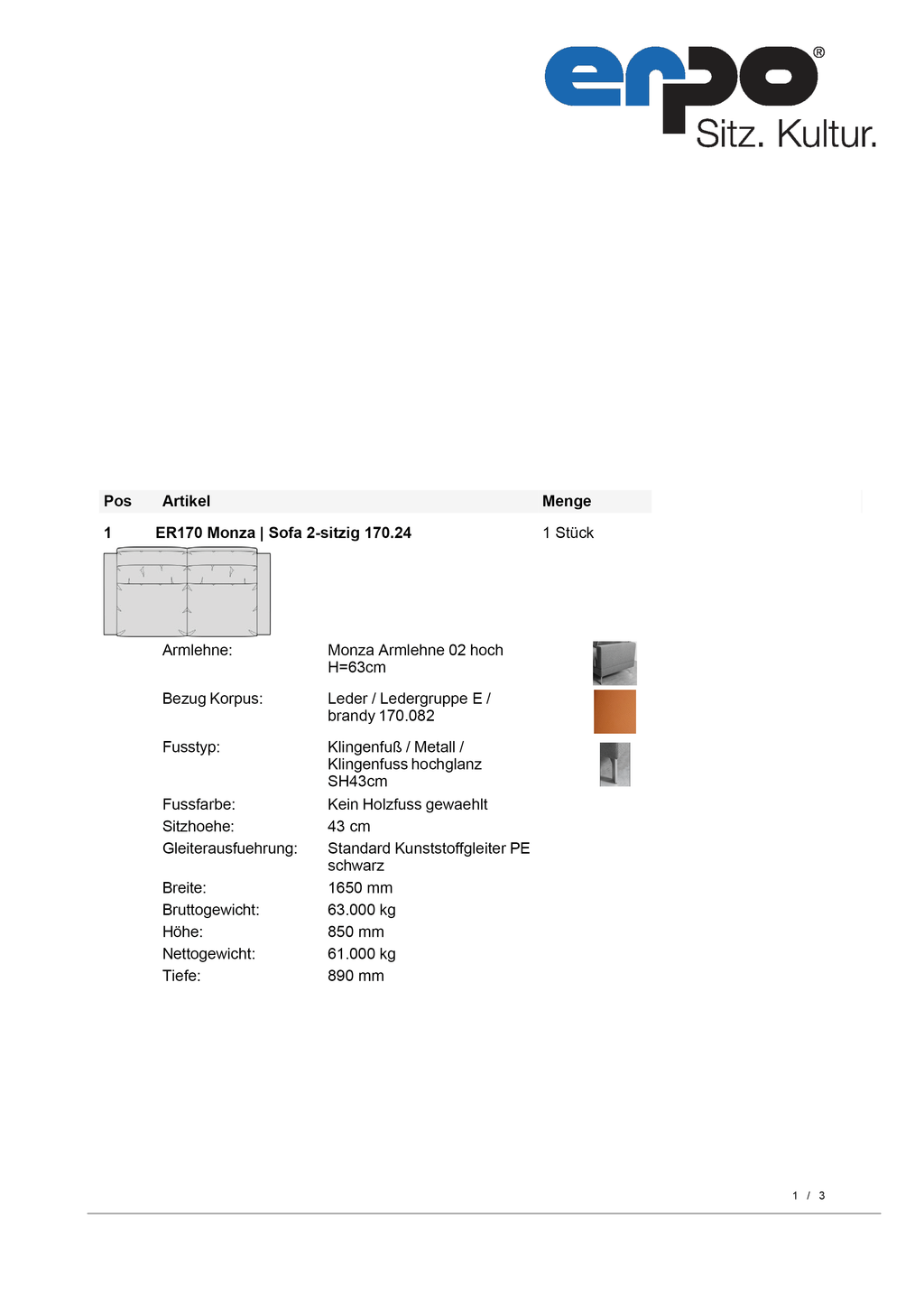 ER170 Monza Sitzgruppe