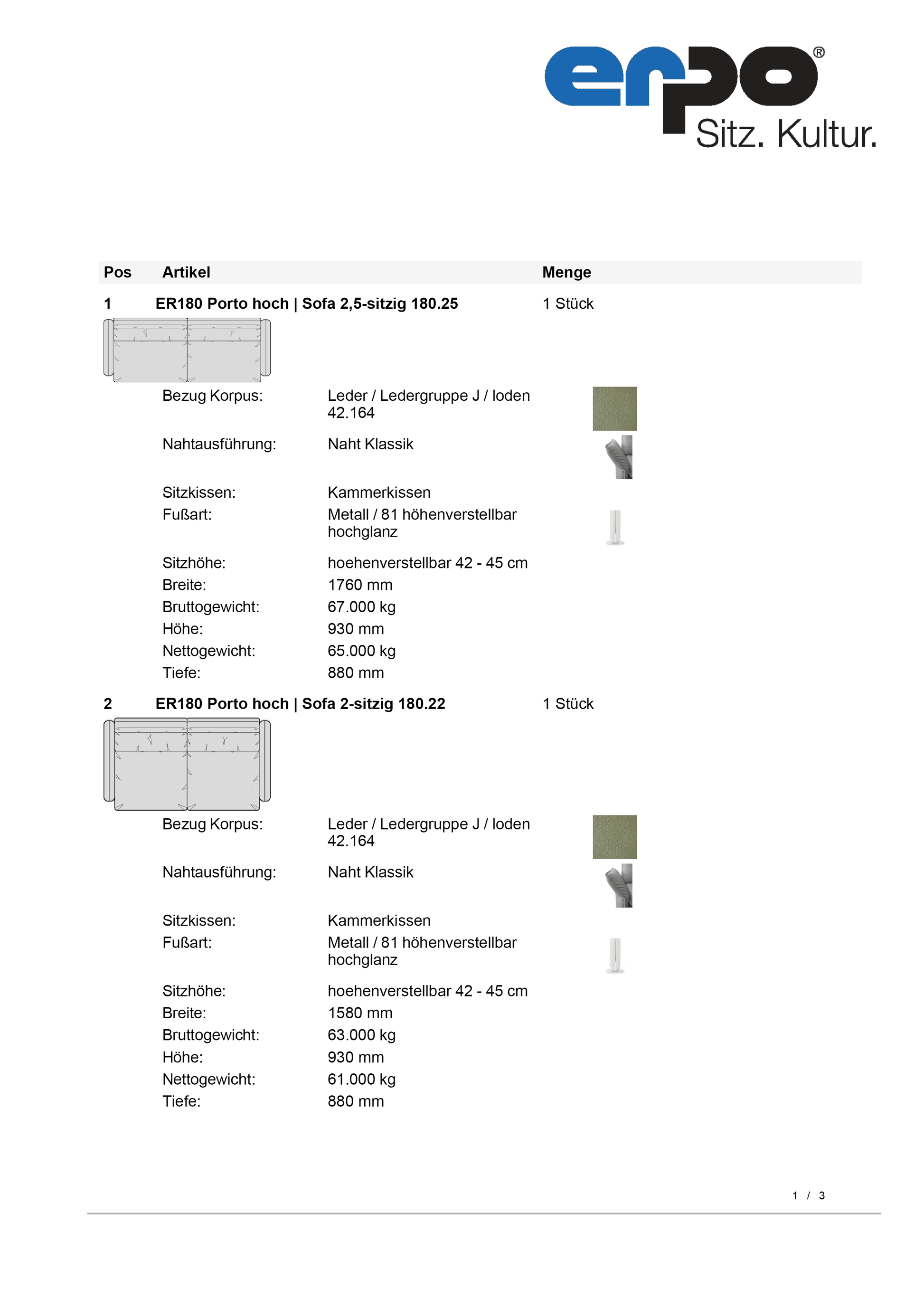 ER180 Porto Sitzgruppe