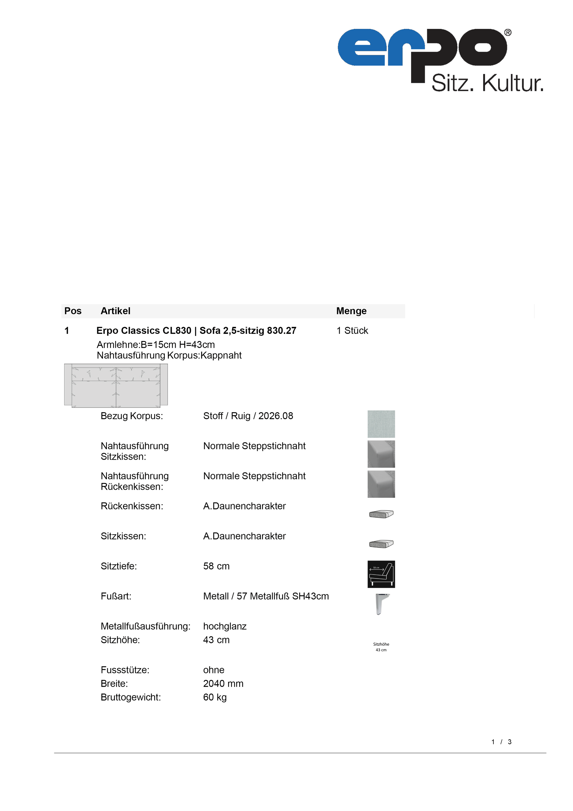 CL830 zwei Sofas