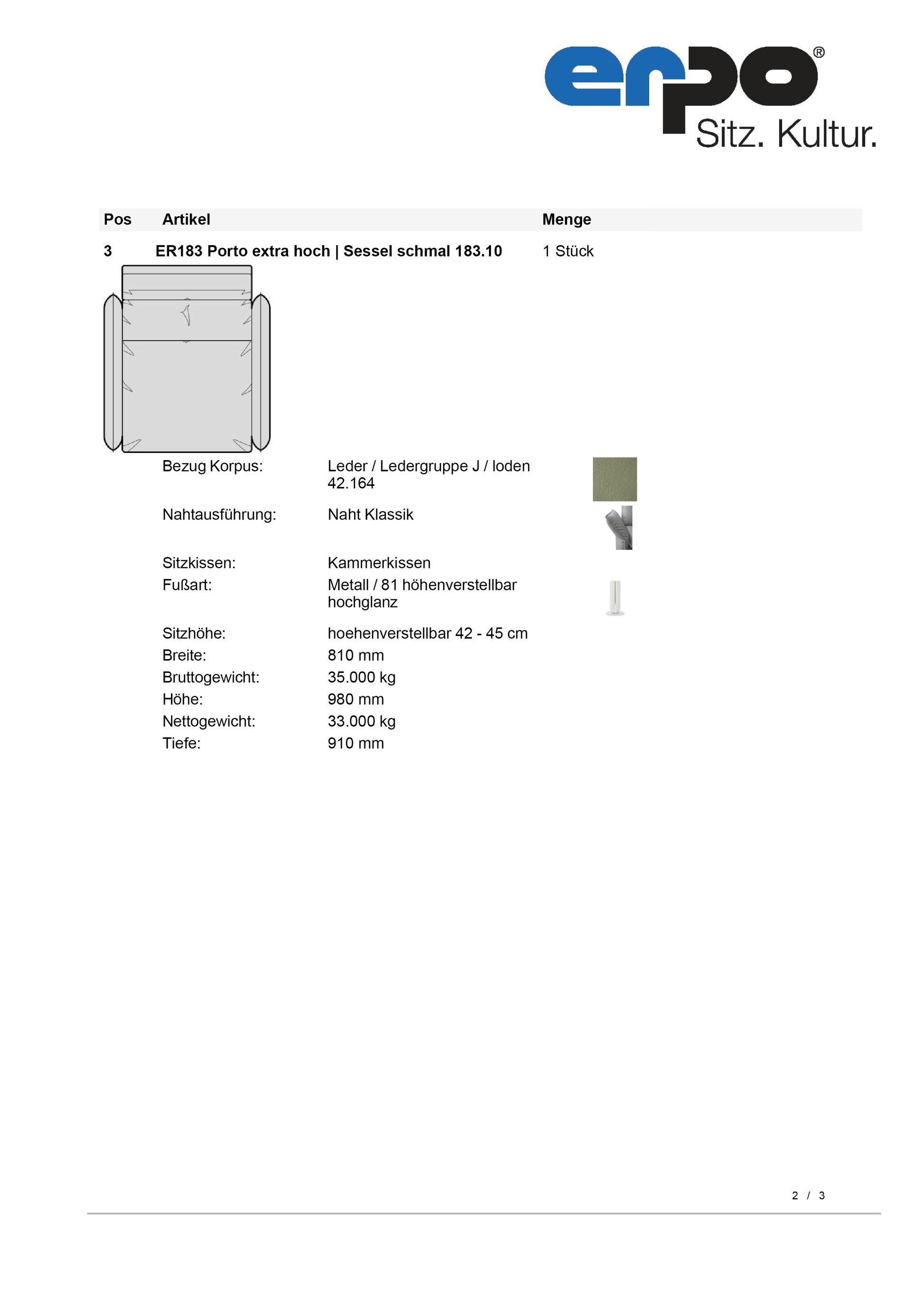 ER180 Porto Sitzgruppe