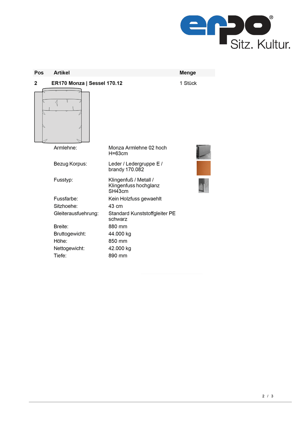 ER170 Monza Sitzgruppe