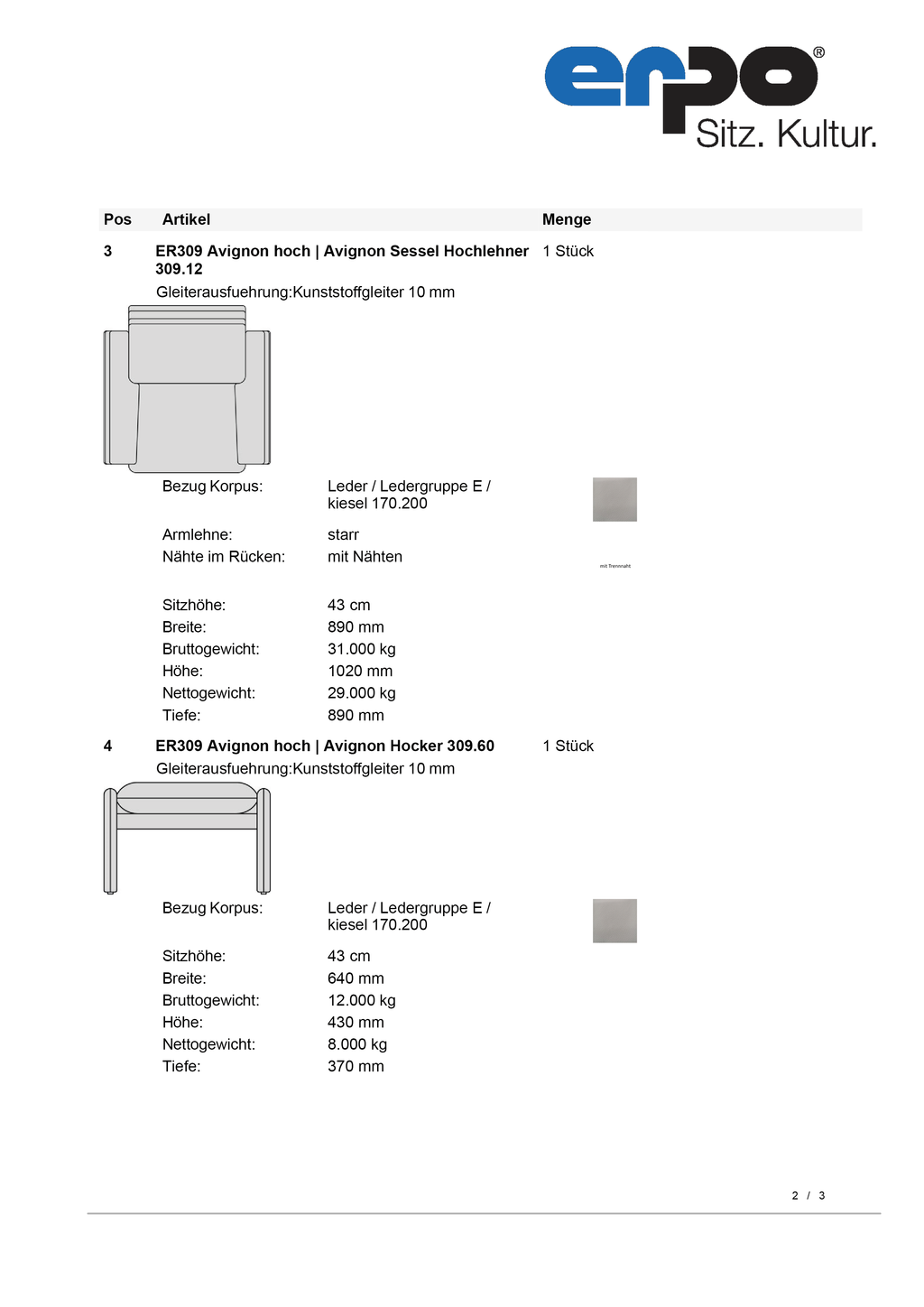 ER309 Avignon Sitzgruppe