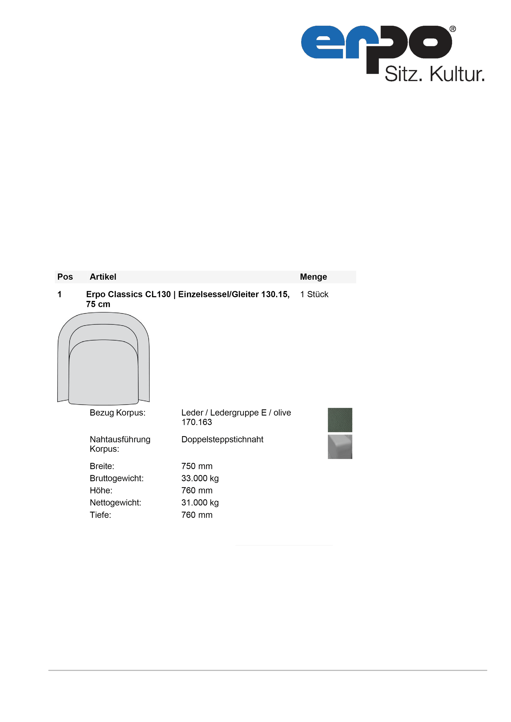 CL130 Sessel