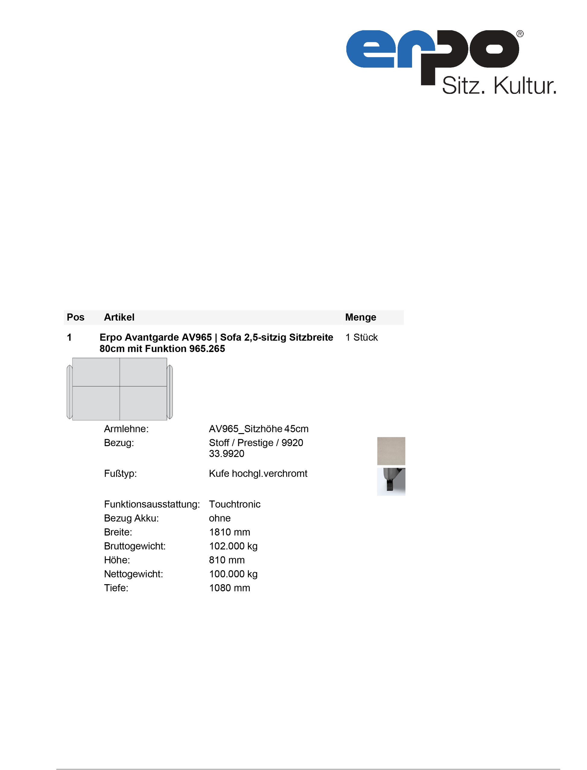 AV965 Sofa