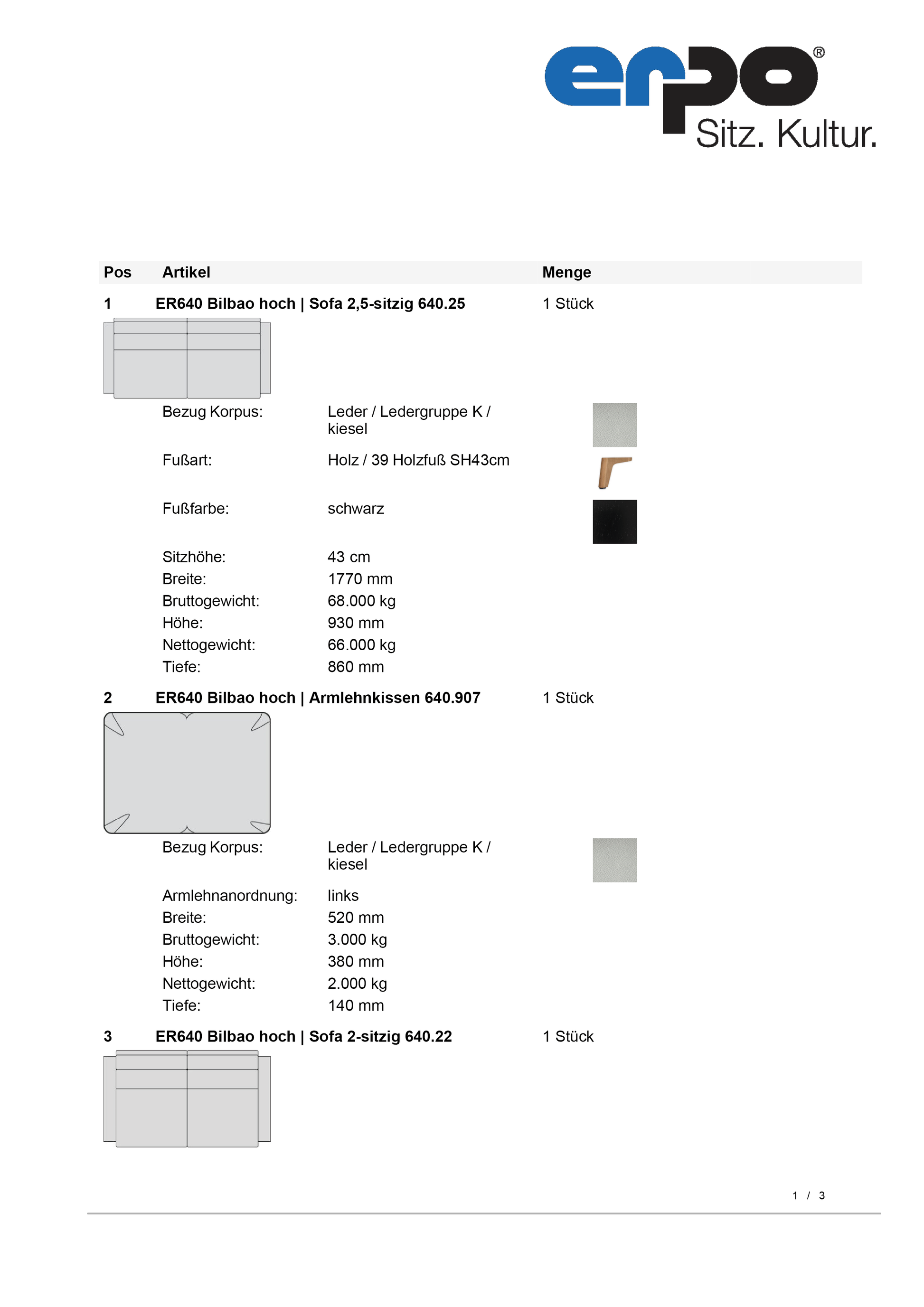 ER640 Bilbao Sitzgruppe