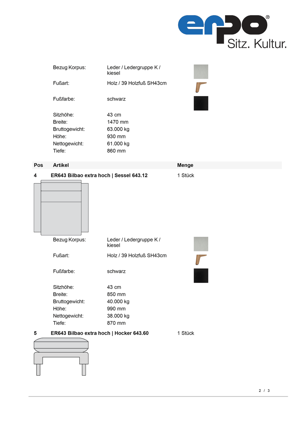 ER640 Bilbao Sitzgruppe